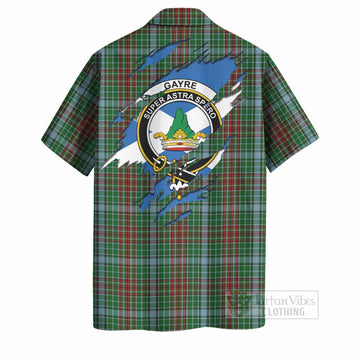 Gayre Clan Crest In Me Tartan Hawaiian Shirt Scotland Flag Style