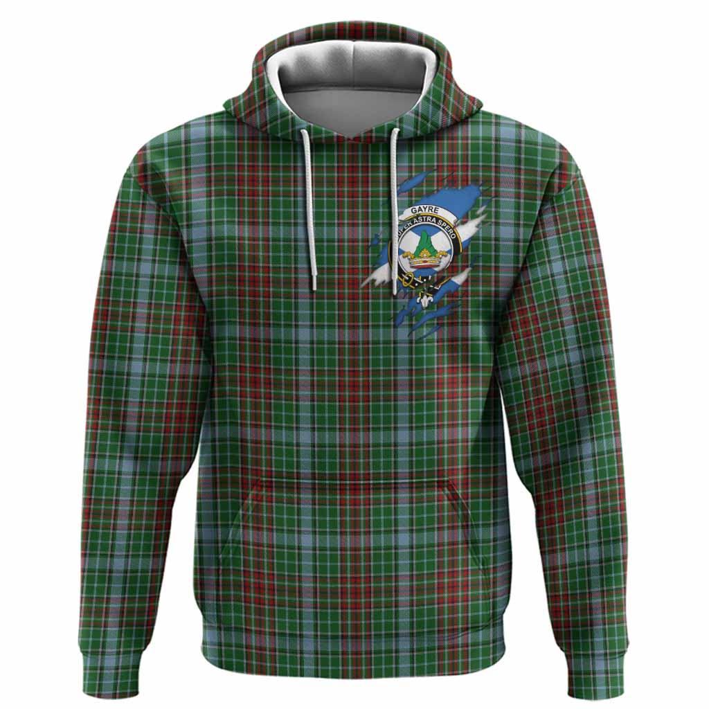 Gayre Clan Crest In Me Tartan Hoodie Scotland Flag Style