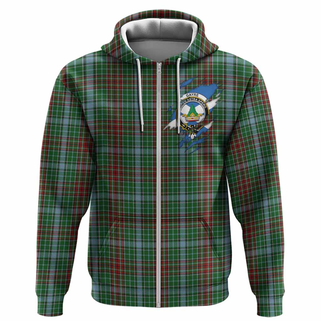 Gayre Clan Crest In Me Tartan Hoodie Scotland Flag Style