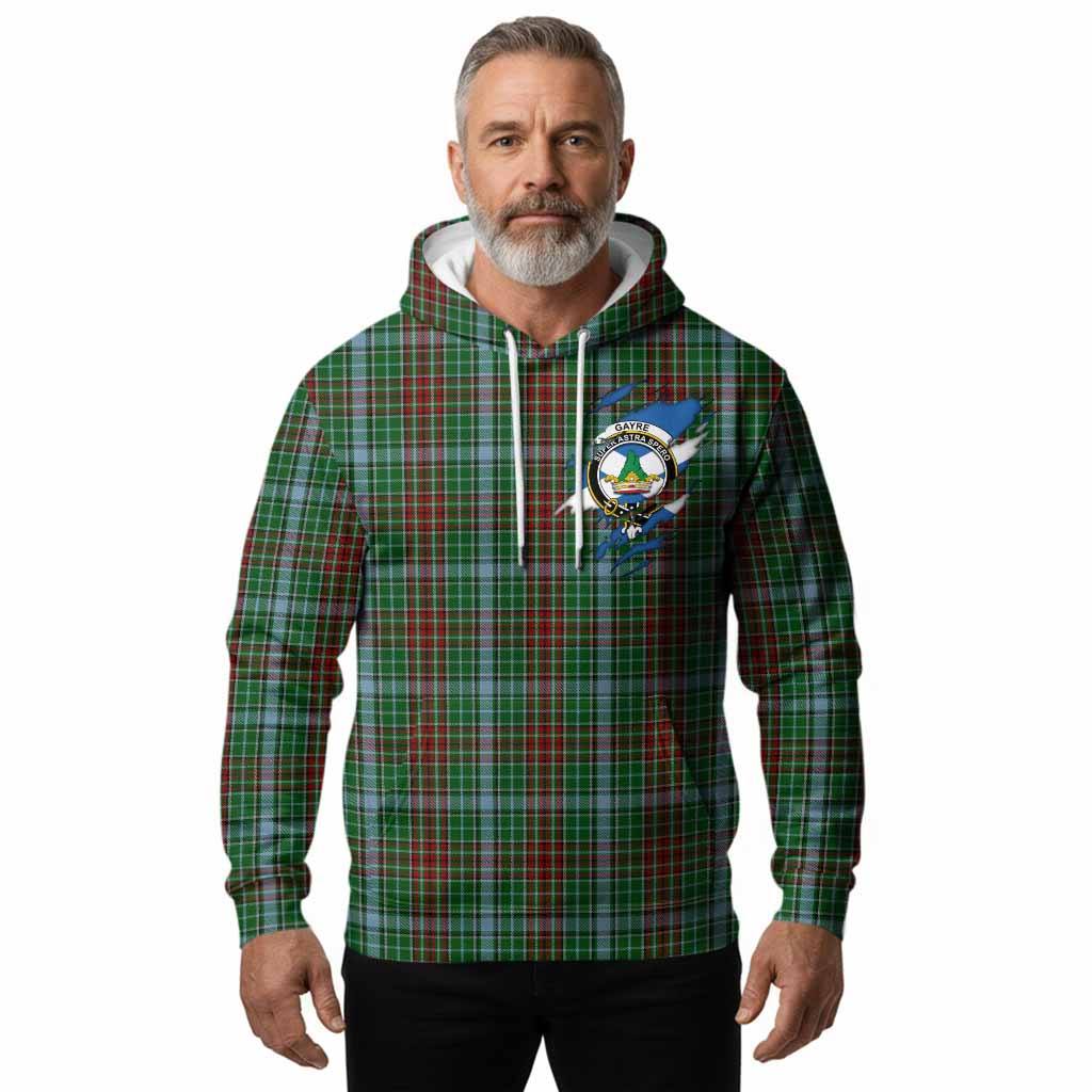 Gayre Clan Crest In Me Tartan Hoodie Scotland Flag Style