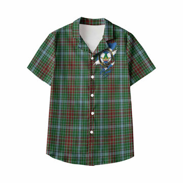 Gayre Clan Crest In Me Tartan Kid Hawaiian Shirt Scotland Flag Style