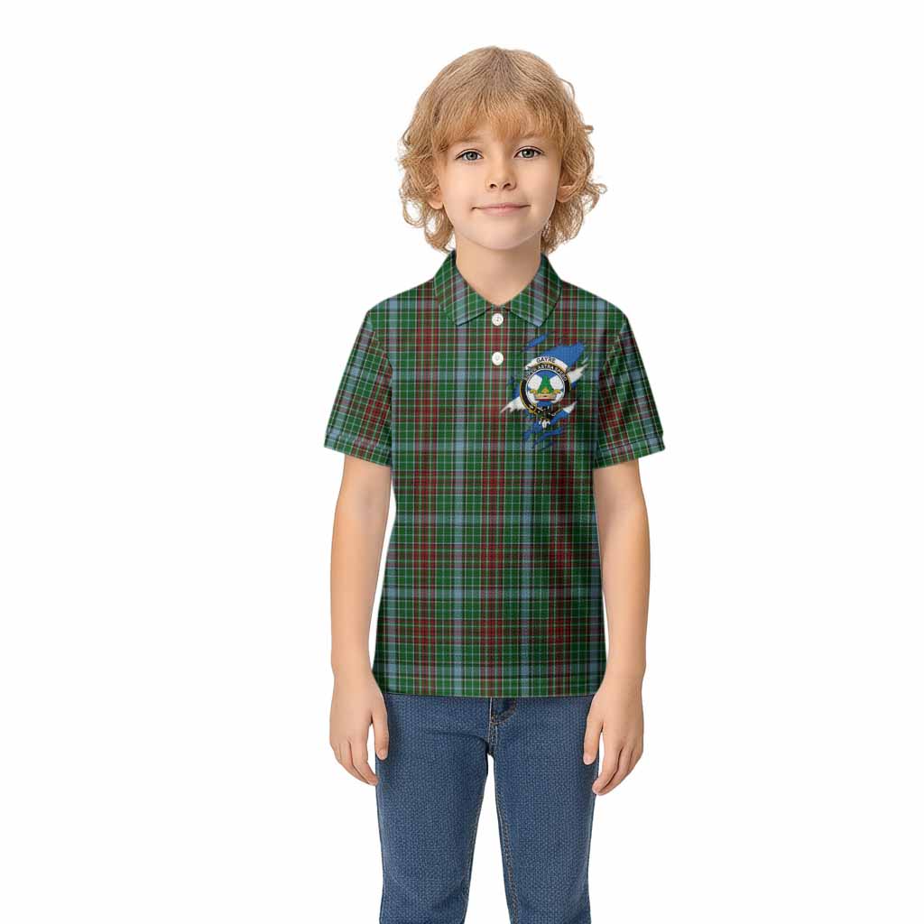 Gayre Clan Crest In Me Tartan Kid Polo Shirt Scotland Flag Style