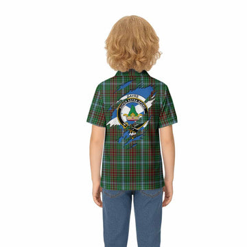 Gayre Clan Crest In Me Tartan Kid Polo Shirt Scotland Flag Style
