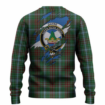 Gayre Clan Crest In Me Tartan Knitted Sweater Scotland Flag Style