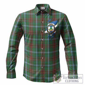 Gayre Clan Crest In Me Tartan Long Sleeve Button Shirts Scotland Flag Style