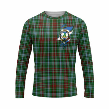Gayre Clan Crest In Me Tartan Long Sleeve T-Shirt Scotland Flag Style
