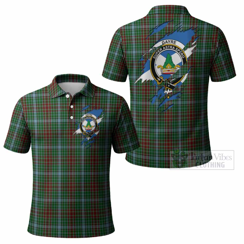 Gayre Clan Crest In Me Tartan Polo Shirt Scotland Flag Style