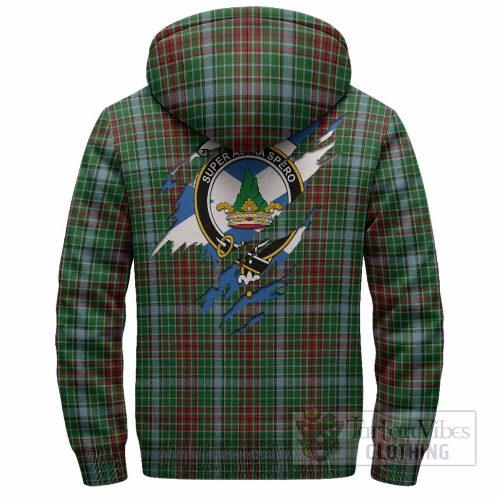 Gayre Clan Crest In Me Tartan Sherpa Hoodie Scotland Flag Style