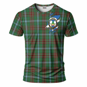 Gayre Clan Crest In Me Tartan T-Shirt Scotland Flag Style