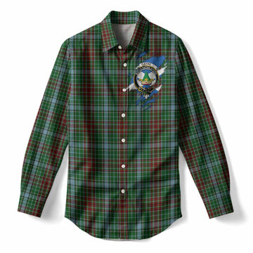 Gayre Clan Crest In Me Tartan Women Casual Shirt Scotland Flag Style