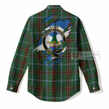 Gayre Clan Crest In Me Tartan Women Casual Shirt Scotland Flag Style