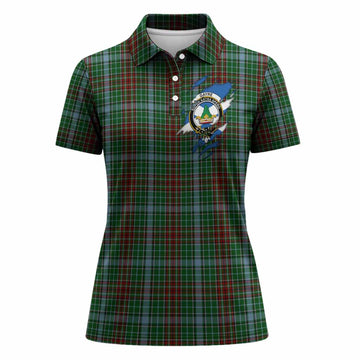 Gayre Clan Crest In Me Tartan Women Polo Shirt Scotland Flag Style