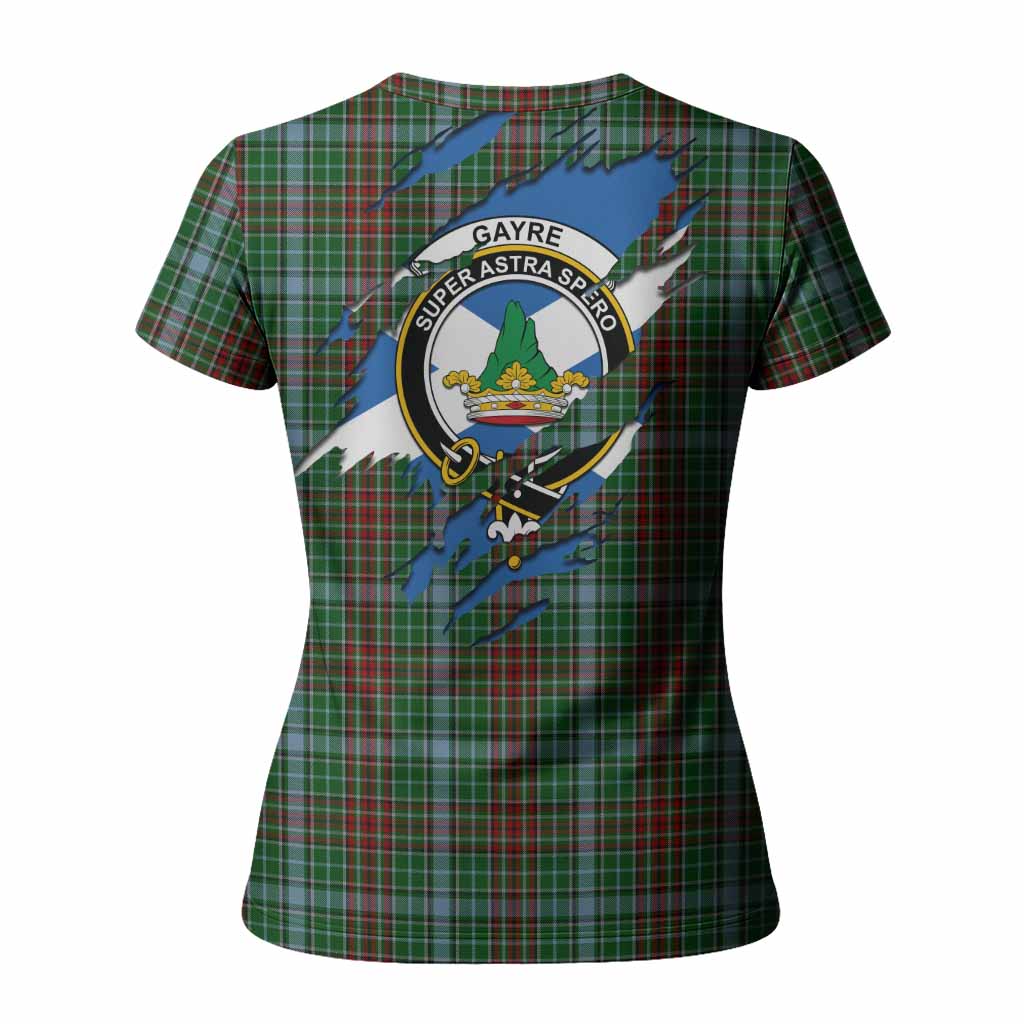 Gayre Clan Crest In Me Tartan Women T shirt Scotland Flag Style