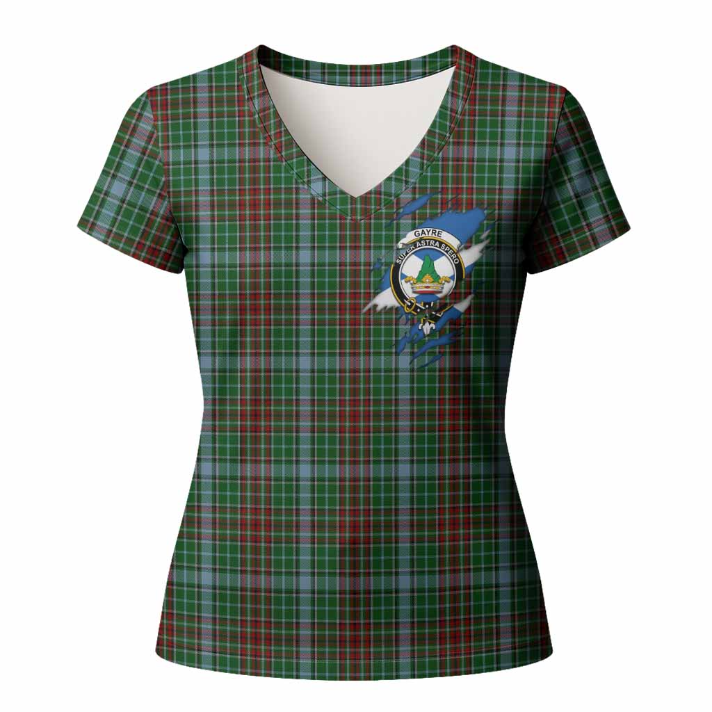 Gayre Clan Crest In Me Tartan Women T shirt Scotland Flag Style