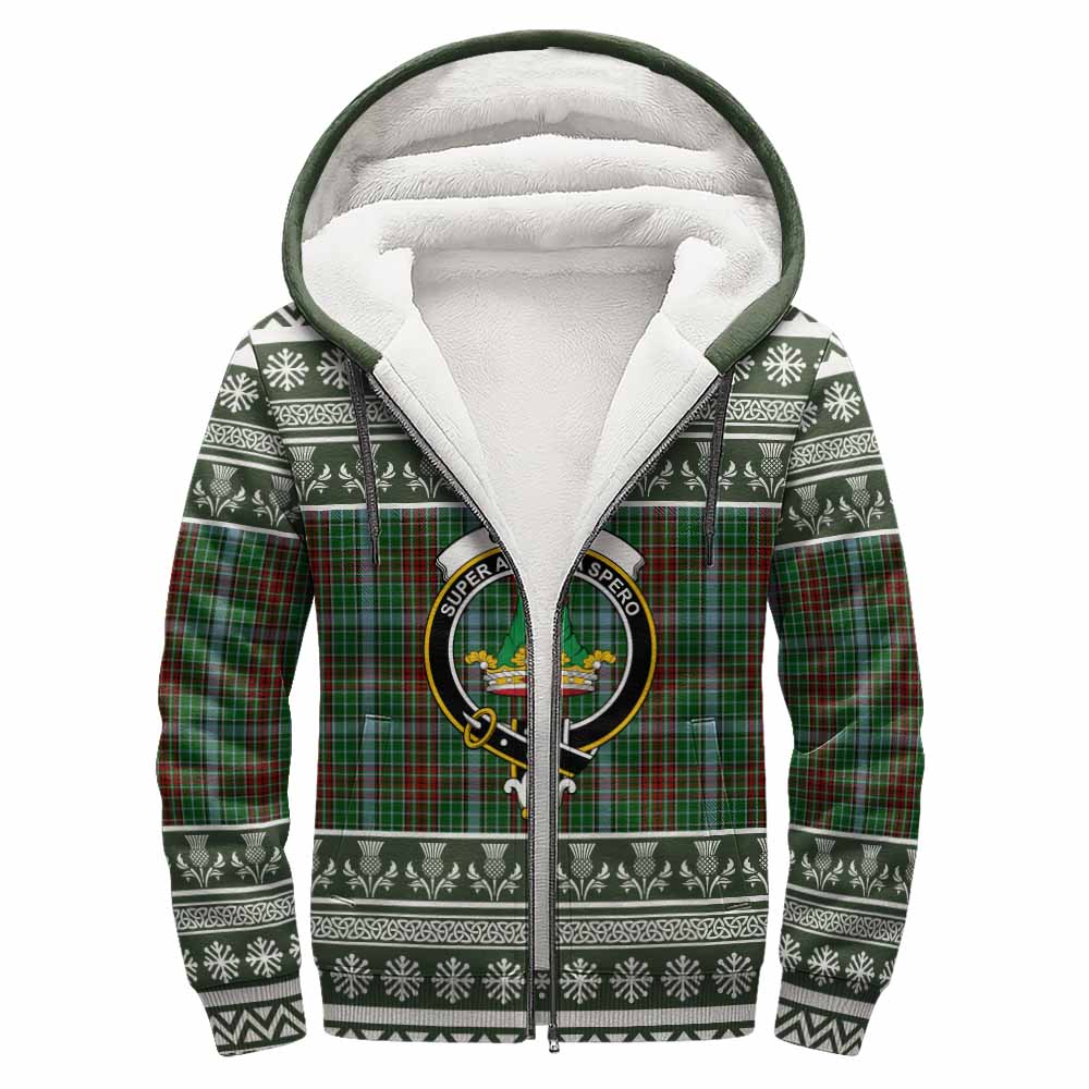 Gayre Clan Tartan Christmas Fleece Hoodie with Family Crest - Tartan Vibes Clothing