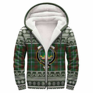 Gayre Clan Tartan Christmas Fleece Hoodie with Family Crest