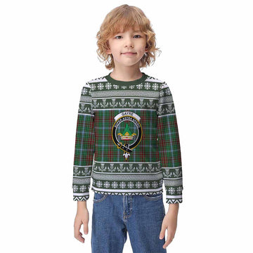 Gayre Clan Tartan Christmas Kid Ugly Sweatshirt with Family Crest