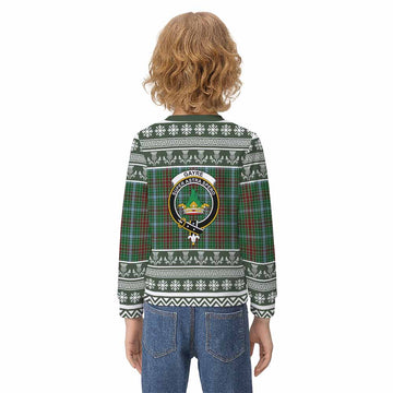 Gayre Clan Tartan Christmas Kid Ugly Sweatshirt with Family Crest