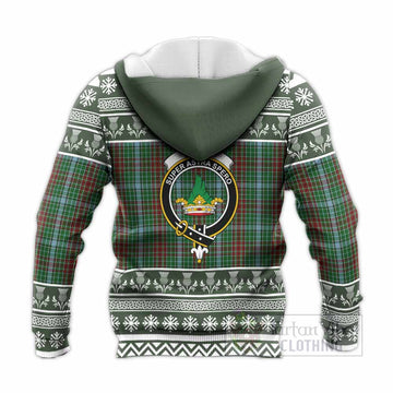 Gayre Clan Tartan Christmas Knitted Hoodie with Family Crest
