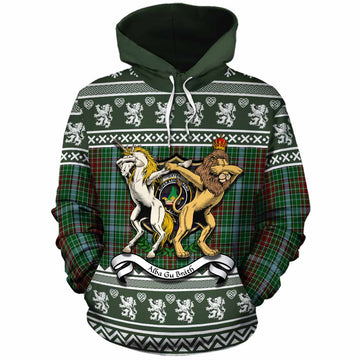 Gayre Clan Tartan Crest Christmas Cotton Hoodie Coat of Arms Funny Style
