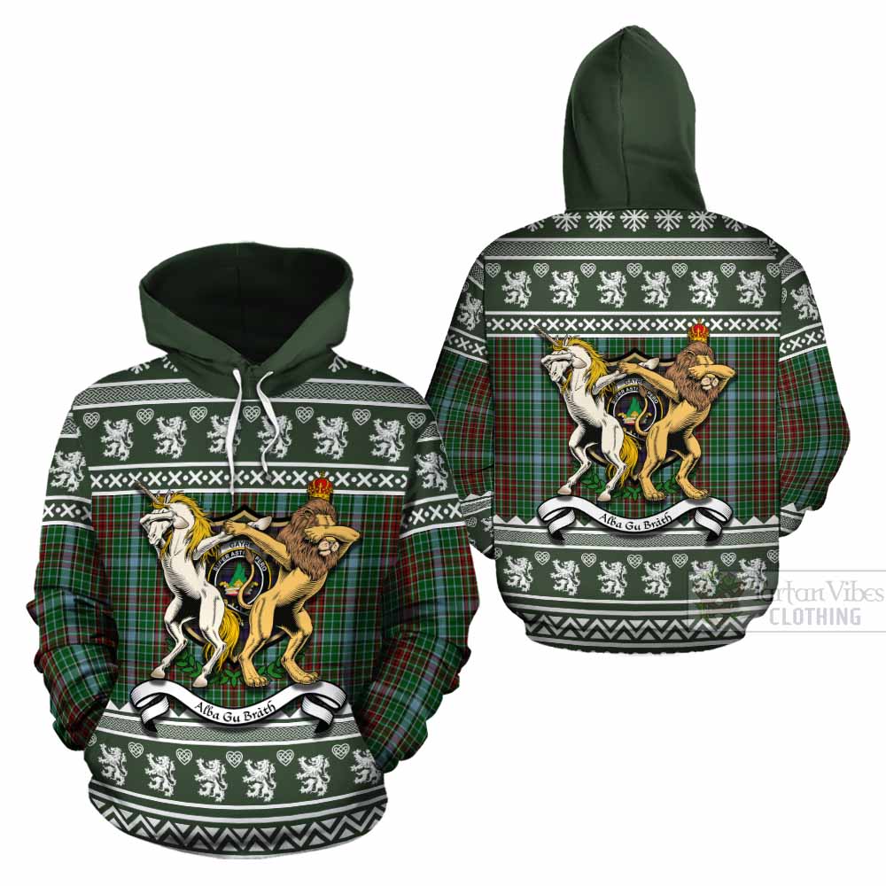 Gayre Clan Tartan Crest Christmas Cotton Hoodie Coat of Arms Funny Style - Tartan Vibes Clothing