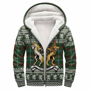 Gayre Clan Tartan Crest Christmas Fleece Hoodie Coat of Arms Funny Style
