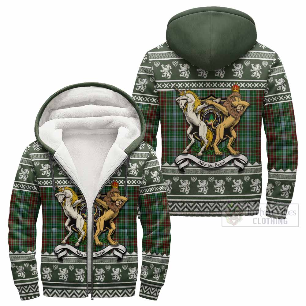 Gayre Clan Tartan Crest Christmas Fleece Hoodie Coat of Arms Funny Style - Tartan Vibes Clothing