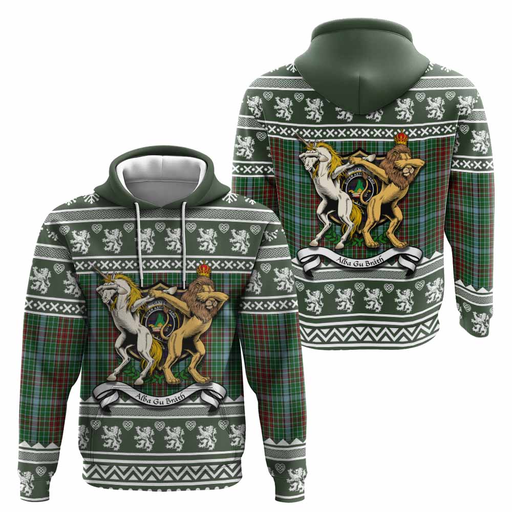 Gayre Clan Tartan Crest Christmas Hoodie Coat of Arms Funny Style - Tartan Vibes Clothing