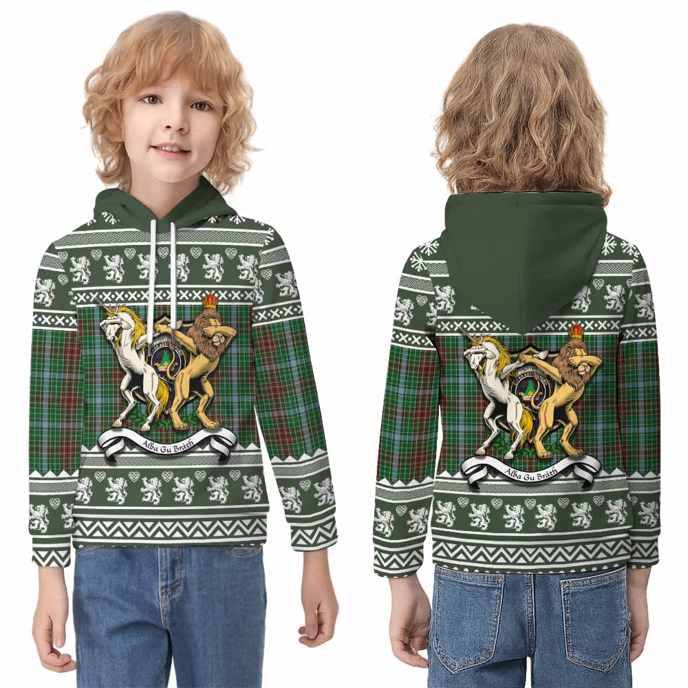 Gayre Clan Tartan Crest Christmas Kid Hoodie Coat of Arms Funny Style - Tartan Vibes Clothing