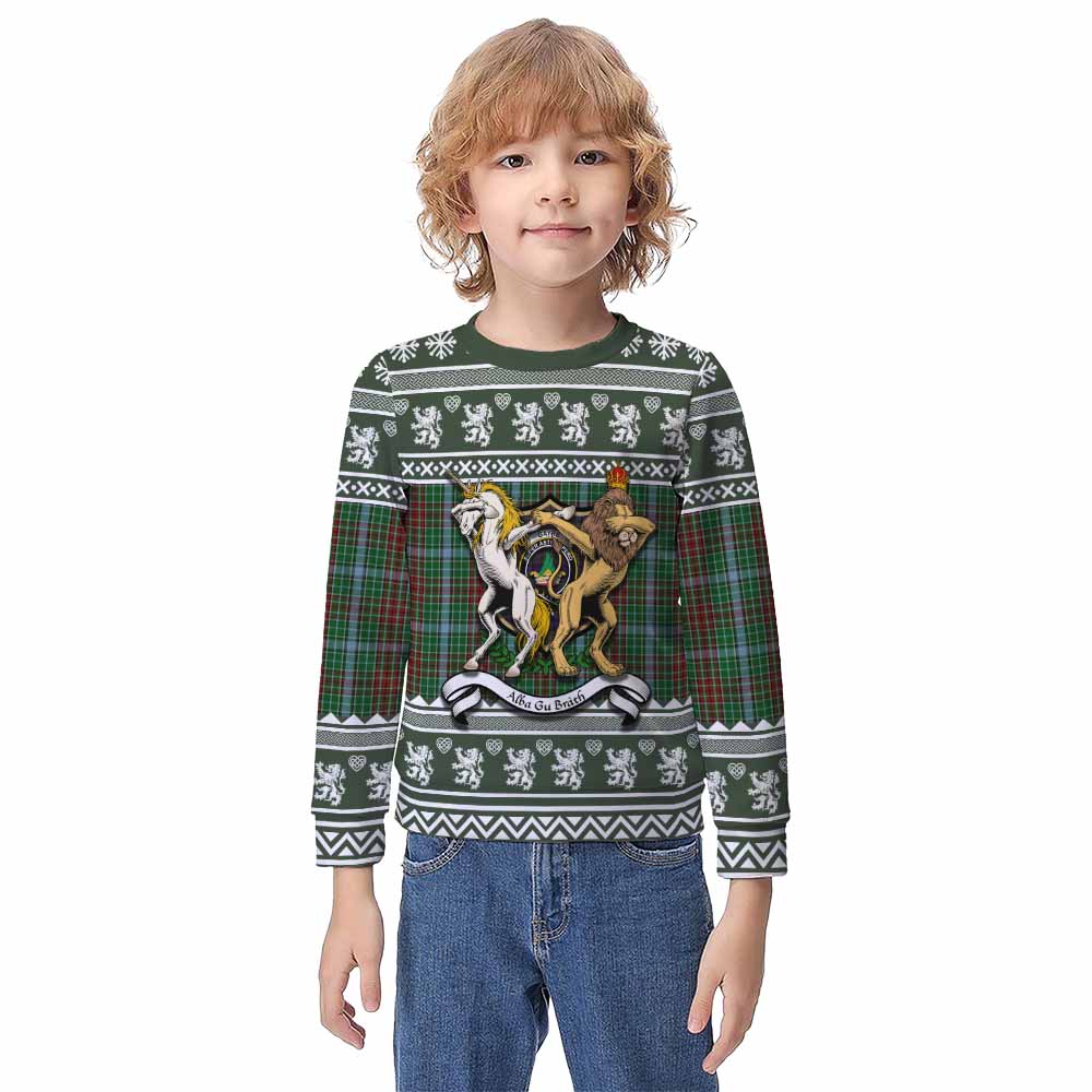 Gayre Clan Tartan Crest Christmas Kid Ugly Sweatshirt Coat of Arms Funny Style - Tartan Vibes Clothing