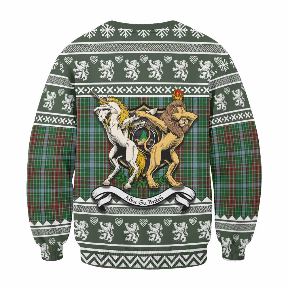 Gayre Clan Tartan Crest Christmas Sweatshirt Coat of Arms Funny Style - Tartan Vibes Clothing