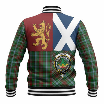Gayre Crest Tartan Baseball Jacket with Lion Rampant Saltire Style
