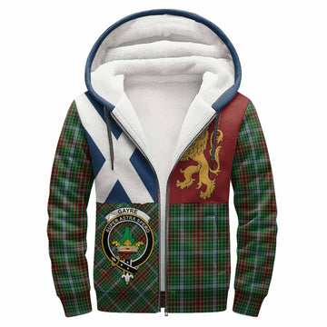 Gayre Crest Tartan Sherpa Hoodie with Lion Rampant Saltire Style