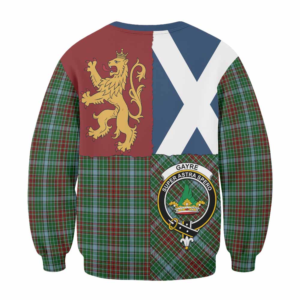 Gayre Crest Tartan Sweatshirt with Lion Rampant Saltire Style