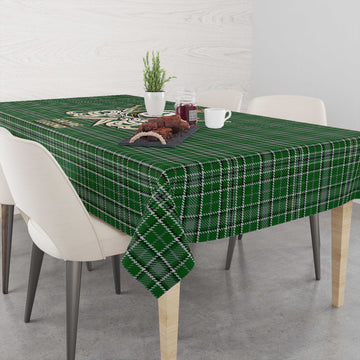 Gayre Dress Tartan Tablecloth with Clan Crest and the Golden Sword of Courageous Legacy