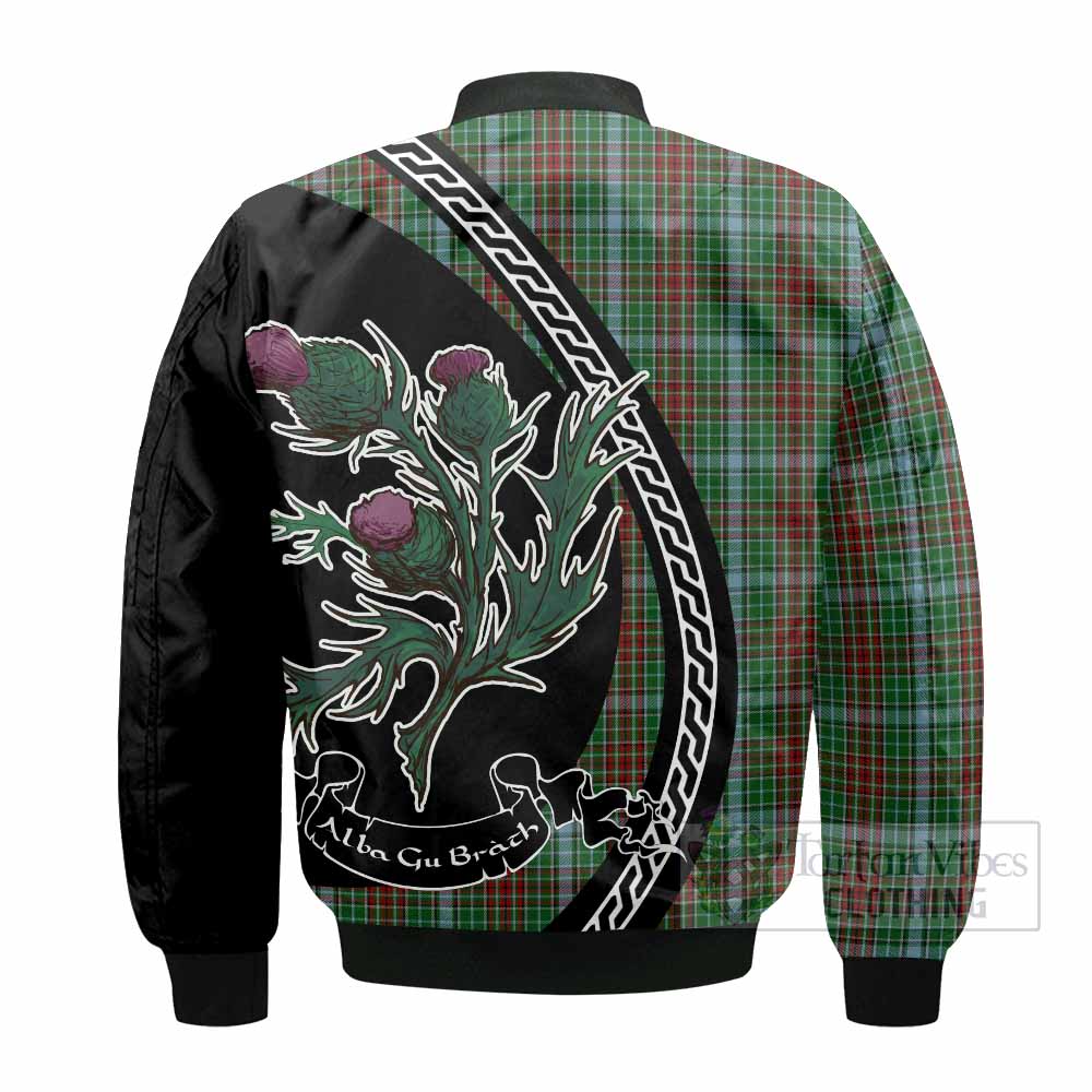 Gayre Family Crest Tartan Bomber Jacket Alba Thistle Inspired - Tartan Vibes Clothing