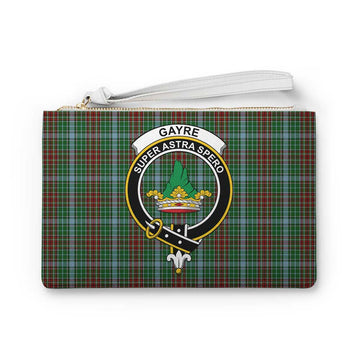 Gayre Family Crest Tartan Clutch Bag
