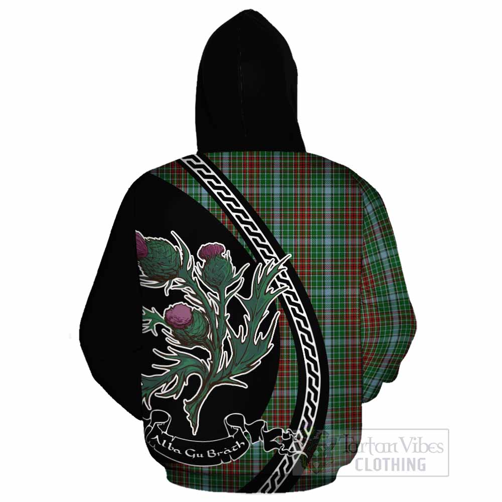 Gayre Family Crest Tartan Cotton Hoodie Alba Thistle Inspired - Tartan Vibes Clothing