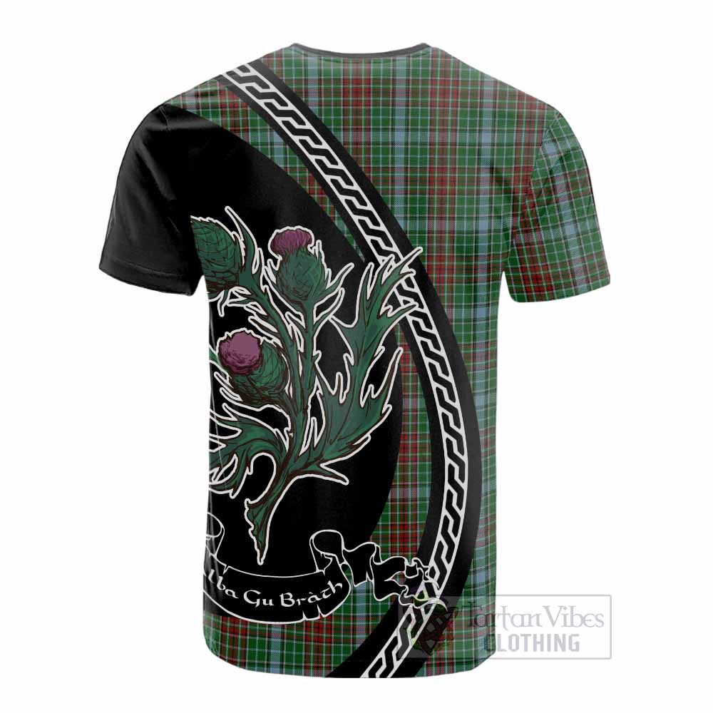 Gayre Family Crest Tartan Cotton T-shirt Alba Thistle Inspired - Tartan Vibes Clothing