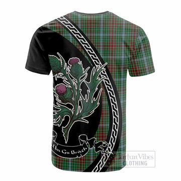 Gayre Family Crest Tartan Cotton T-shirt Alba Thistle Inspired