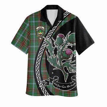 Gayre Family Crest Tartan Hawaiian Shirt Alba Thistle Inspired
