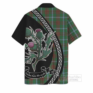 Gayre Family Crest Tartan Hawaiian Shirt Alba Thistle Inspired