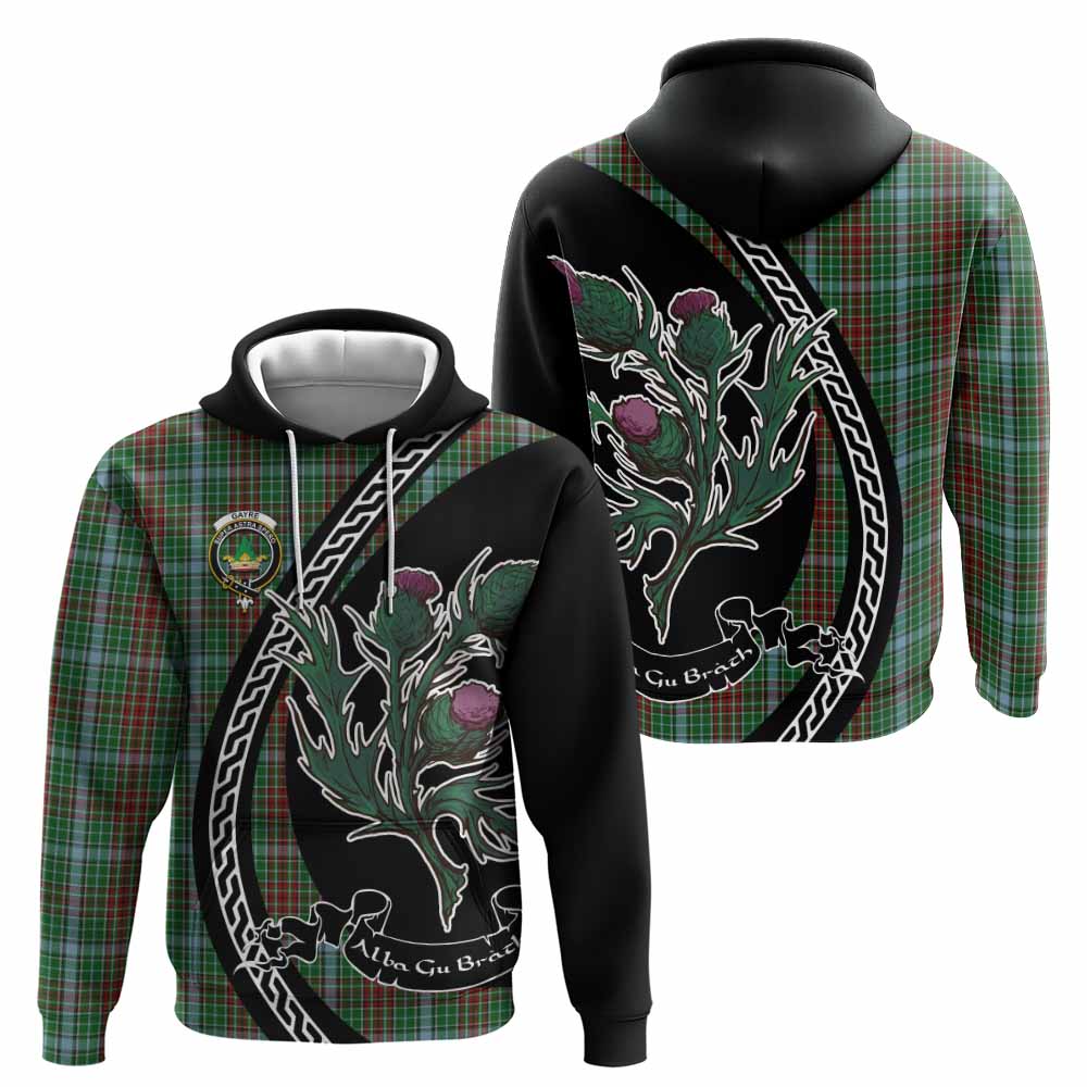 Gayre Family Crest Tartan Hoodie Alba Thistle Inspired - Tartan Vibes Clothing