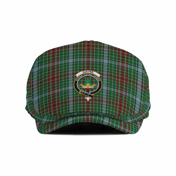 Gayre Family Crest Tartan Jeff Cap, Tartan Flat Cap