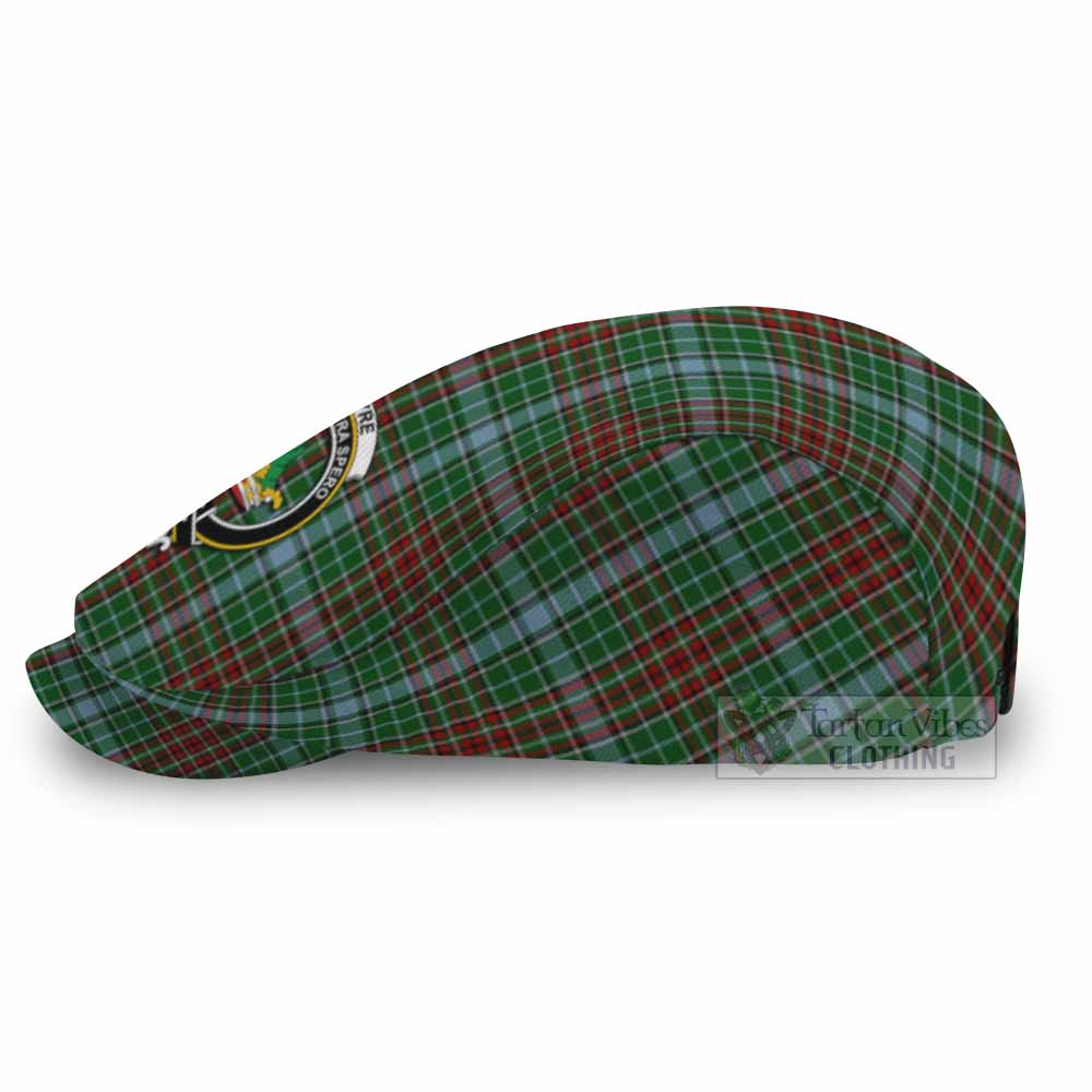 Gayre Family Crest Tartan Jeff Cap, Tartan Flat Cap