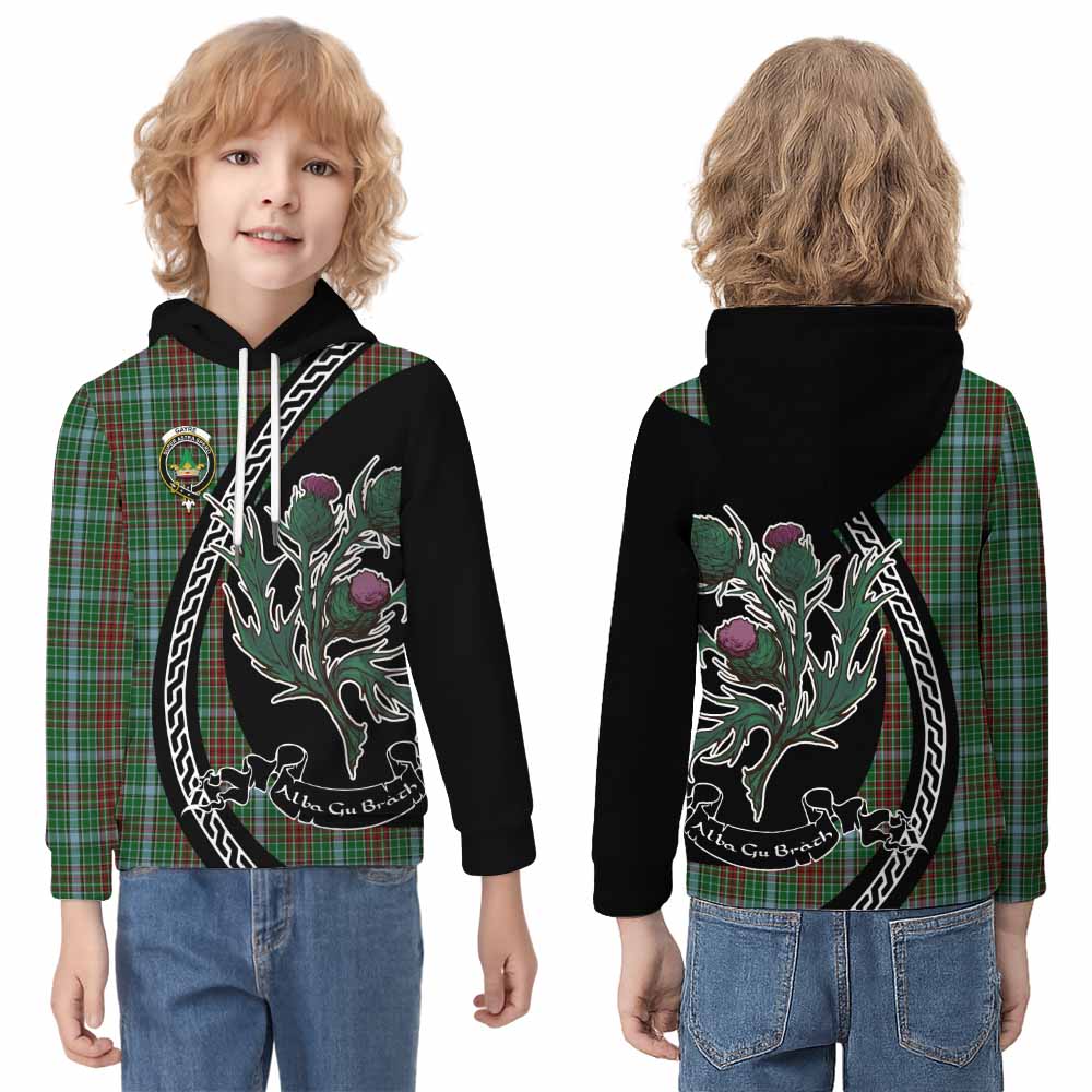 Gayre Family Crest Tartan Kid Hoodie Alba Thistle Inspired - Tartan Vibes Clothing