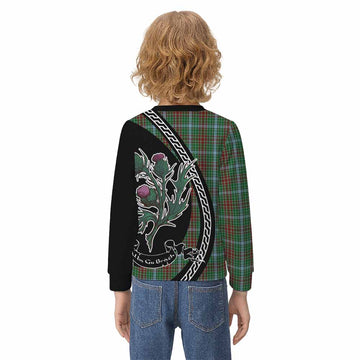 Gayre Family Crest Tartan Kid Knitted Sweatshirt Alba Thistle Inspired - Tartan Vibes Clothing