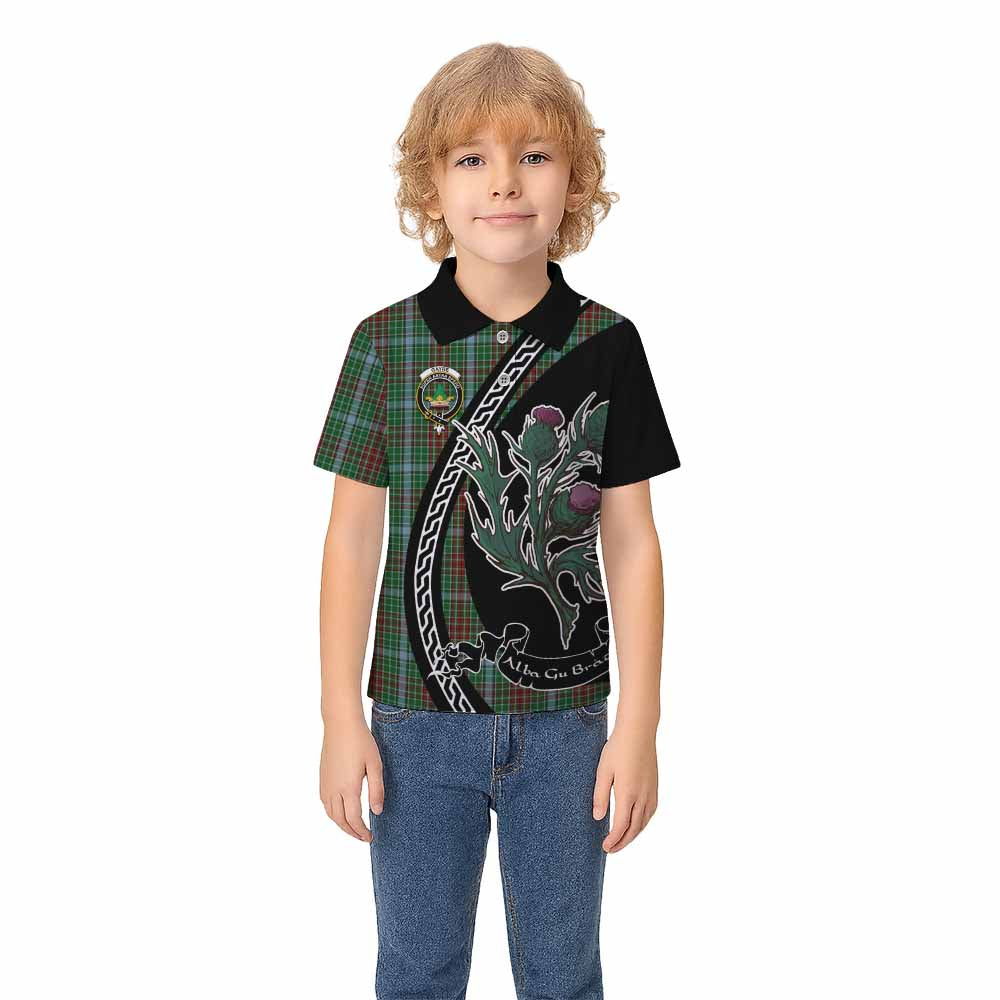 Gayre Family Crest Tartan Kid Polo Shirt Alba Thistle Inspired - Tartan Vibes Clothing