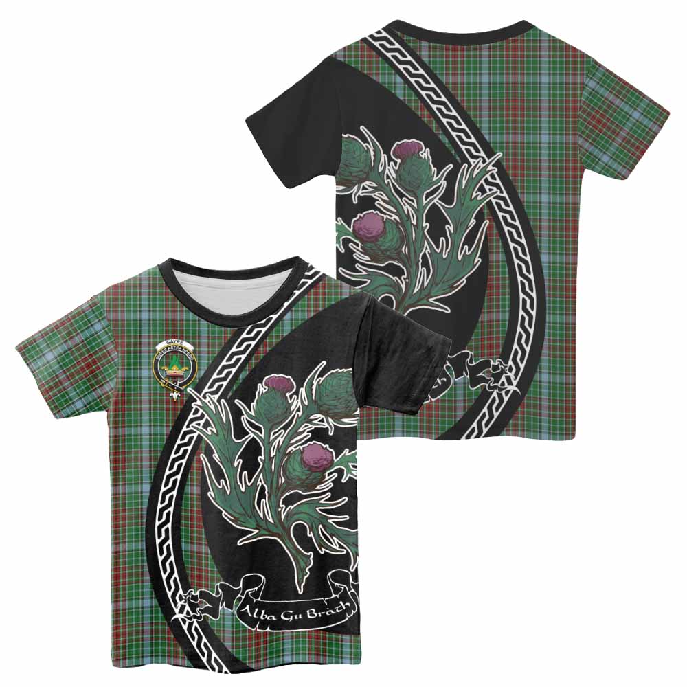 Gayre Family Crest Tartan Kid T-shirt Alba Thistle Inspired - Tartan Vibes Clothing