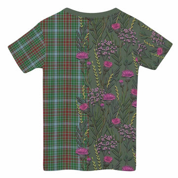 Gayre Family Crest Tartan Kid T-shirt Scottish Thistle Flower Pattern Half Style - Tartan Vibes Clothing
